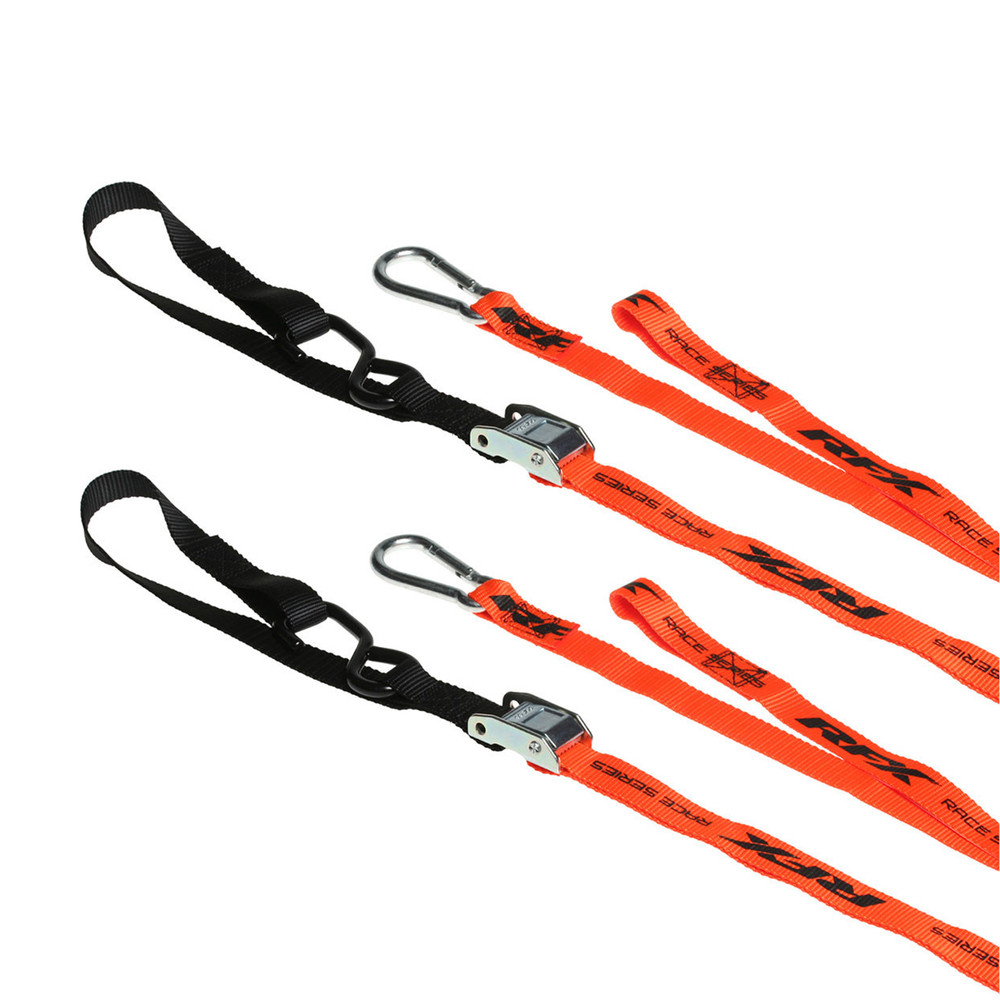 1.0 Tie Downs Soft Loop & Carabiner Orange