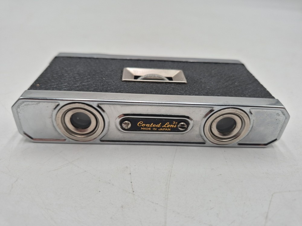 Vintage SELSI 3X Rectangular Full View Optics BINOCULARS ~ Made in Japan