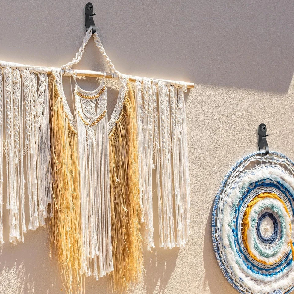 48 Pack Screw Hooks Black Outdoor String Light Clips Christmas Light Hooks...