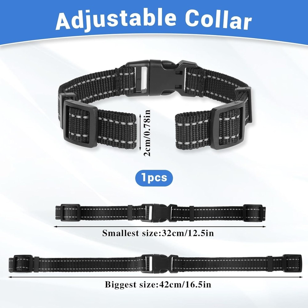 Adjustable 8-28" Reflective Dog Shock Collar Replacement Strap for All Breeds
