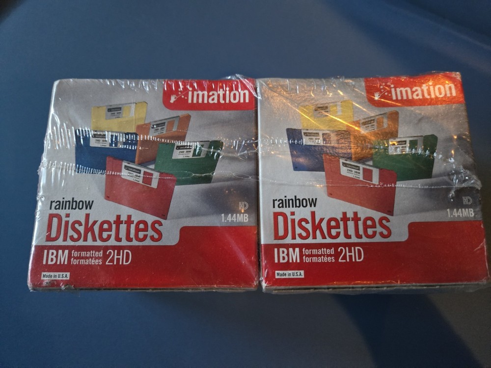 47 Imation 2HD IBM Formatted 3.5" Diskettes, Open Package 1.44 MB - New, Unused