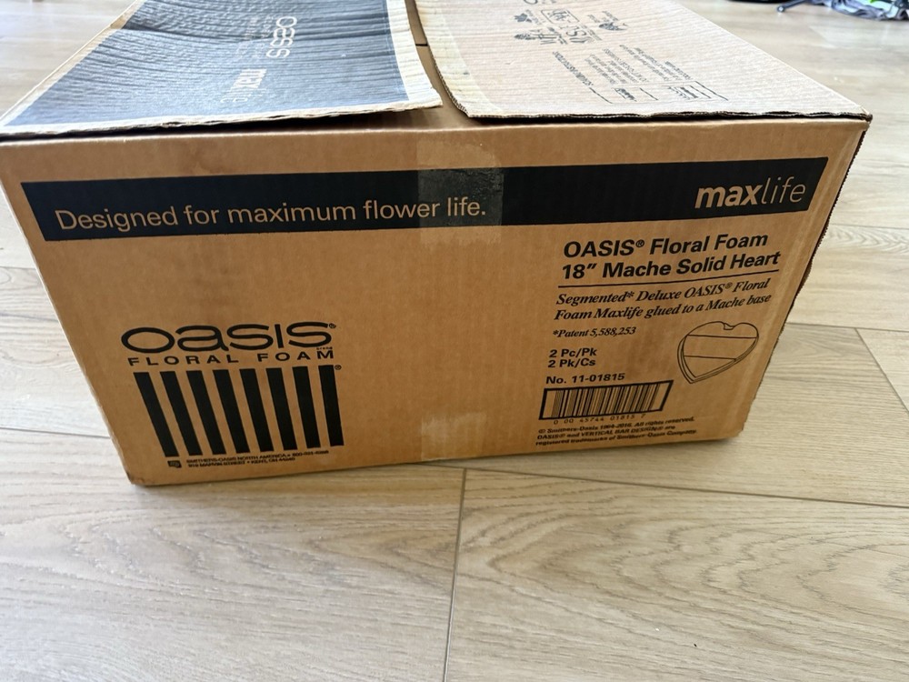 Oasis floral Foam 18'' Mache Solid Heart