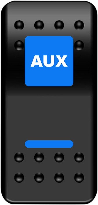Moose ATV/UTV Auxiliary Power Accessory Switch Blue