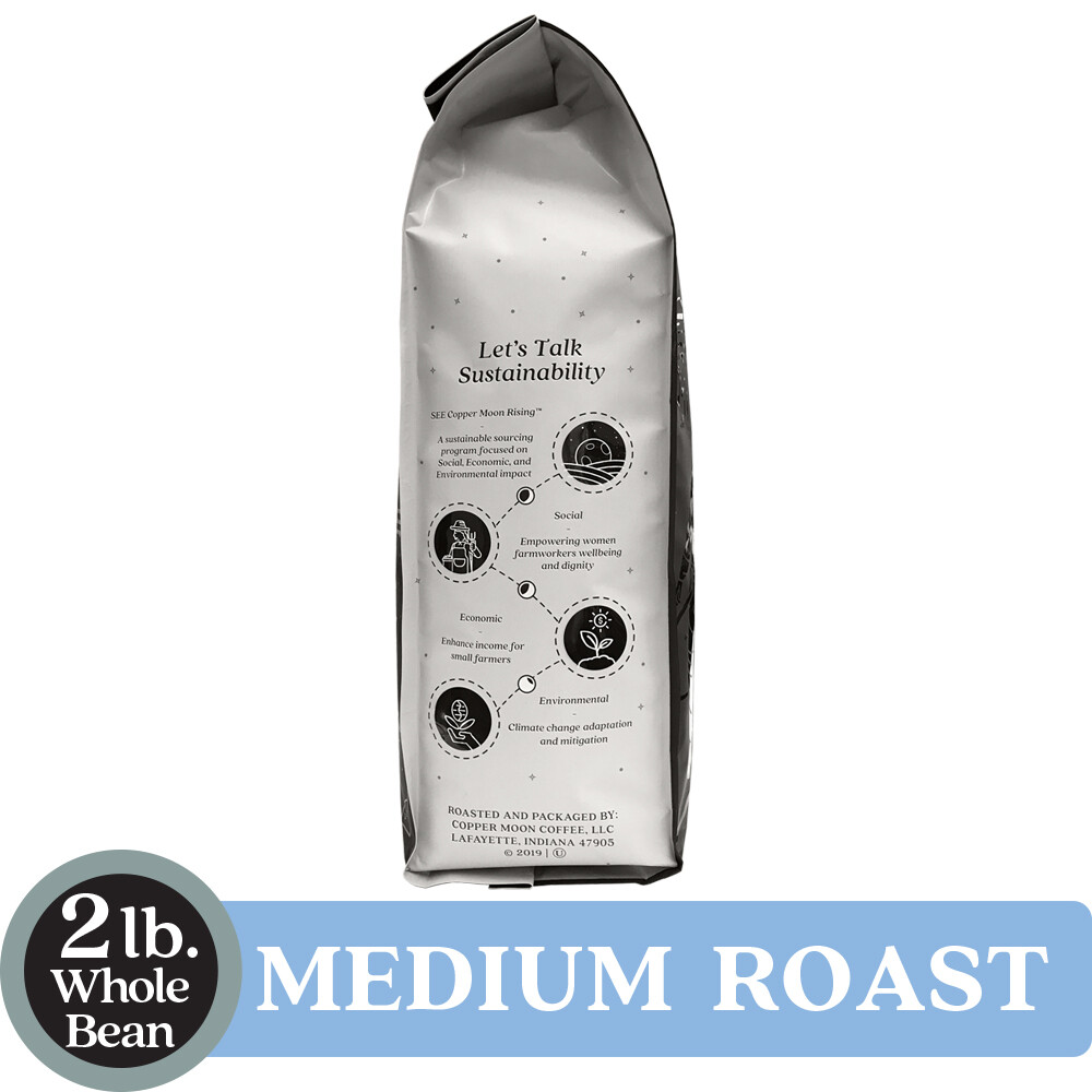 Copper Moon Coffee Tropical Coconut, Medium Roast Whole Bean, 2 Lb.