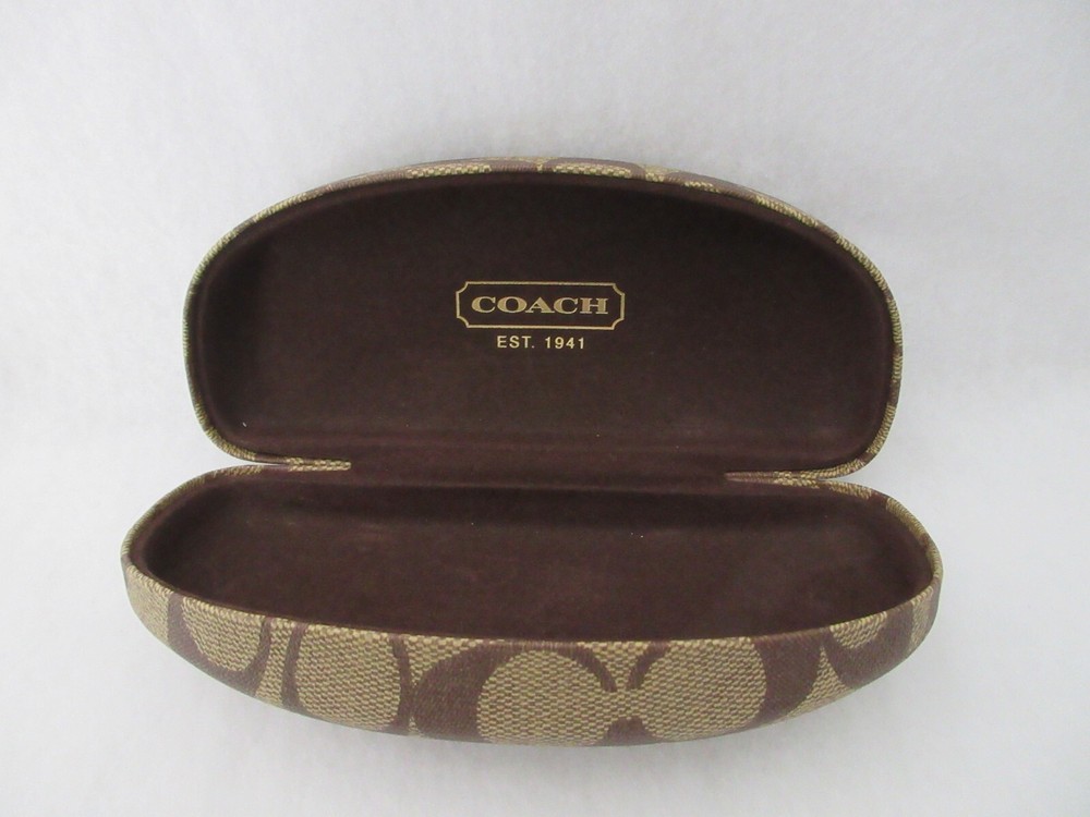 Coach Signature Monogram Clamshell Glass Case