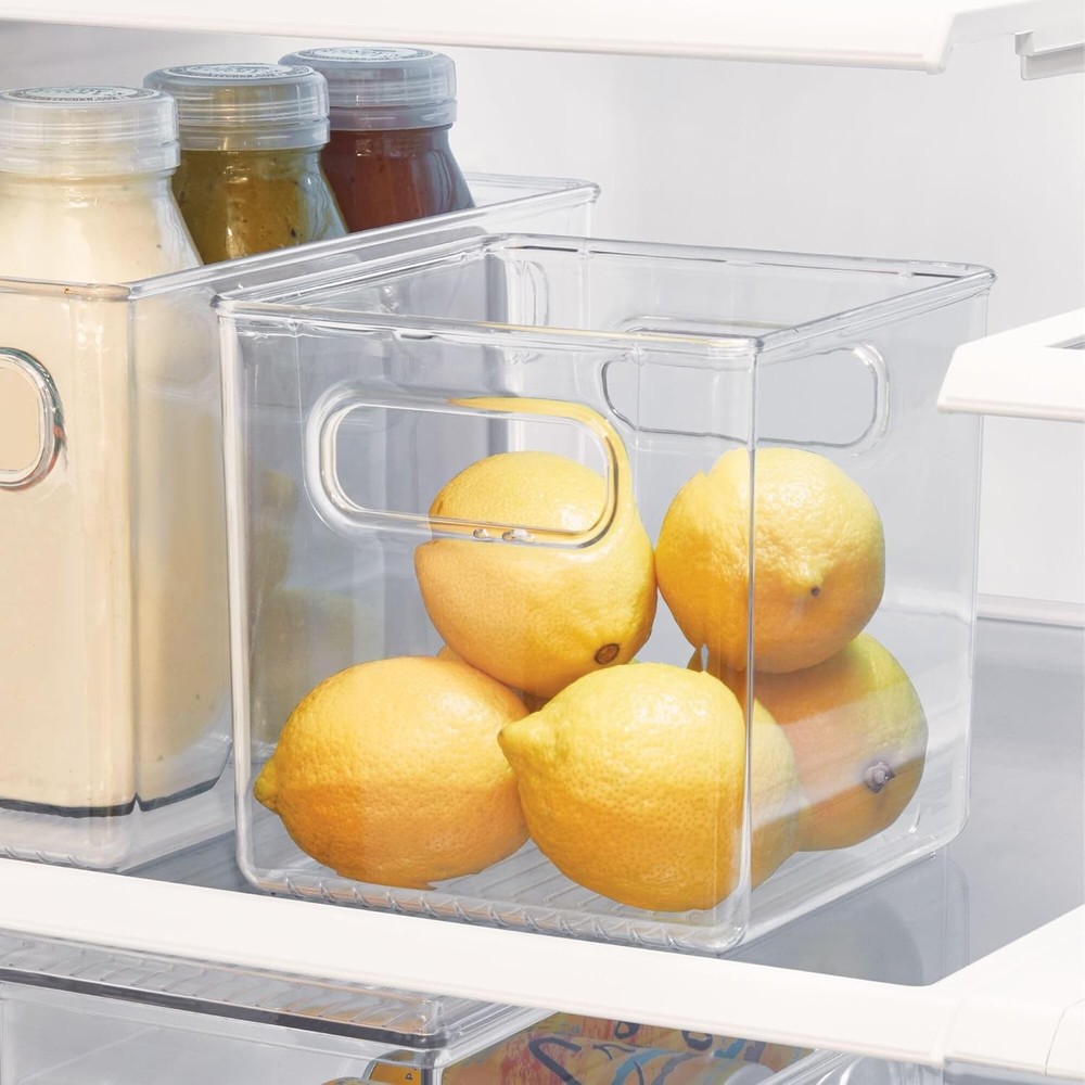 iDesign Pantry Storage Bins with Handles - Cube Organizer