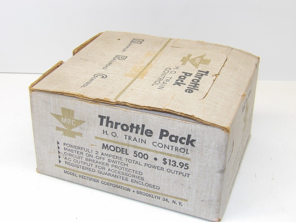 Vintage MRC Model 500 HO Train Control Throttle pack with box & instr-working