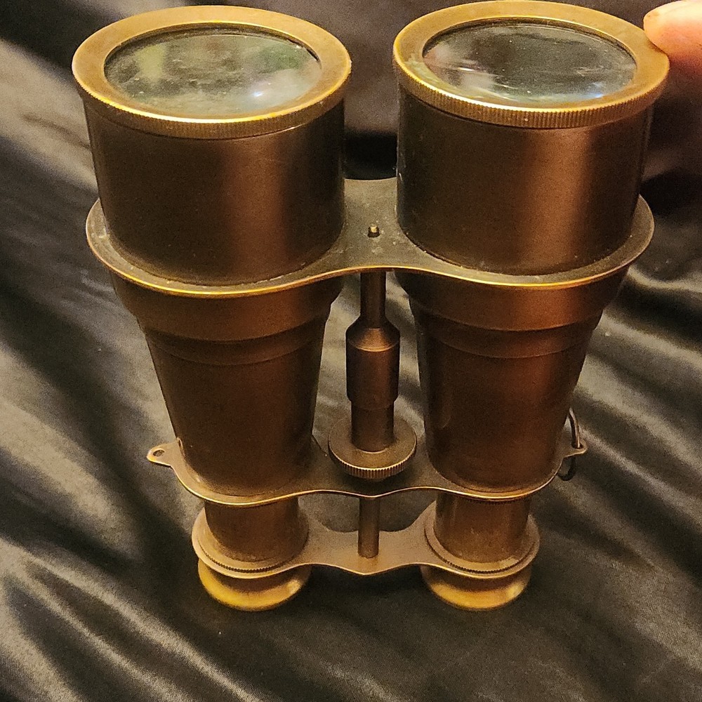 Antique Brass Binoculars Pre-1930 Vintage Optical Device