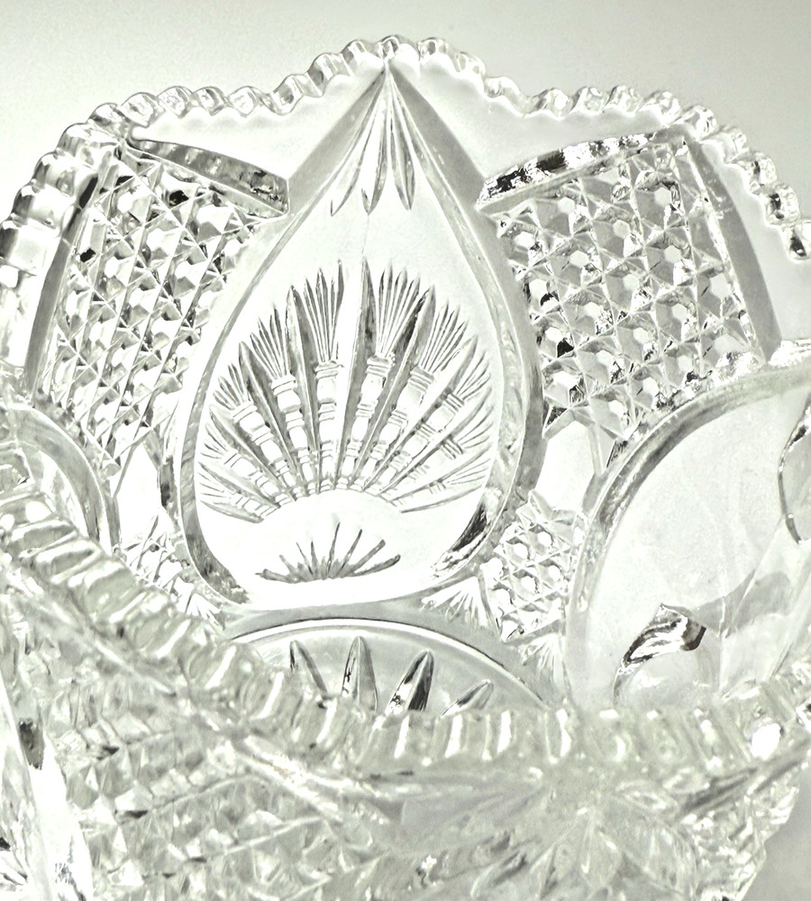 EAPG Glass Cream & Sugar Set