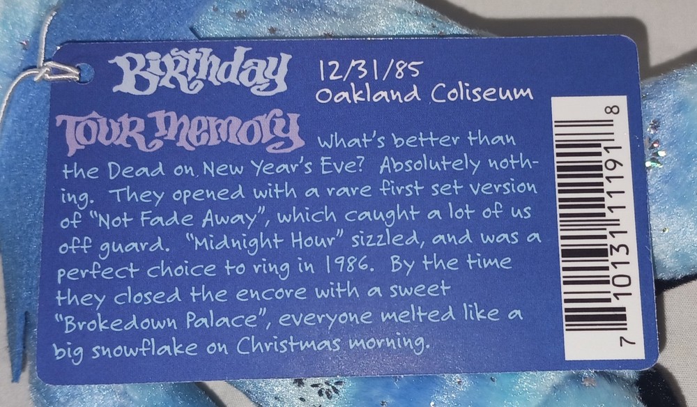 Grateful Dead Bean Bear DUSTIN 2003 Edition 11