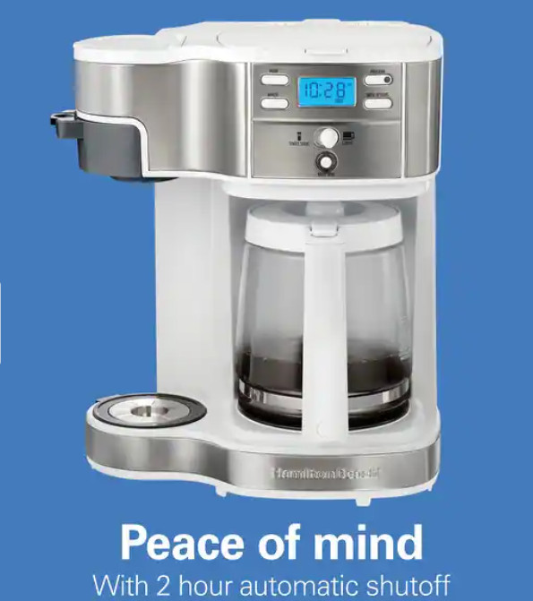 Hamilton Beach 2-Way Programmable Coffee Maker Single Serve & 12 Cup Drip