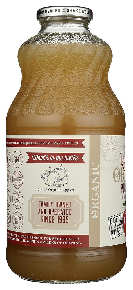 Organic Pure Apple Juice 32 oz Cold Pressed