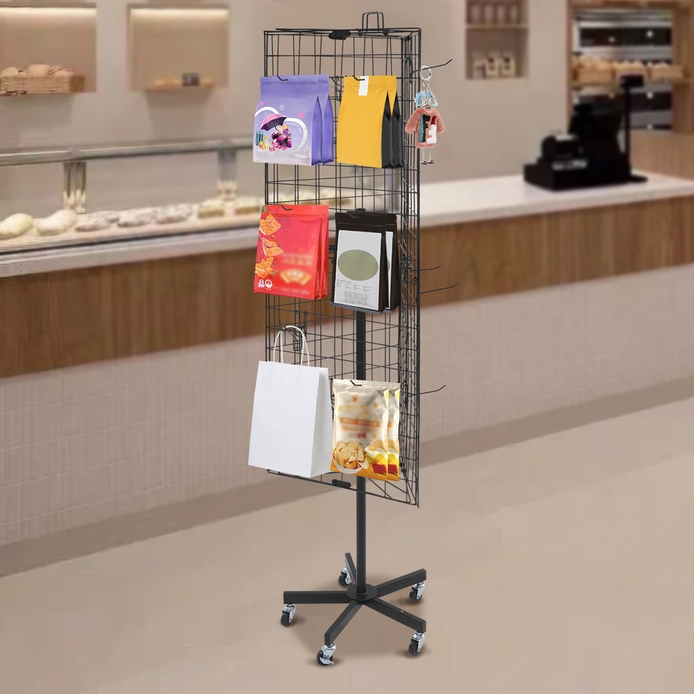 Triangular Grid Panel Display Stand Mobile Grids Wall Showing Shelf Freestanding