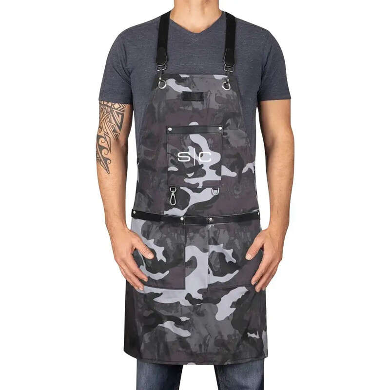 StyleCraft Black Camo Apron SC314B