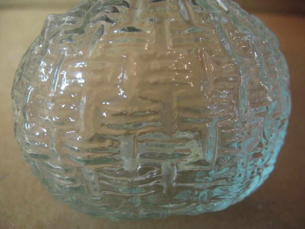 ORIGINAL OLD 1800/S BASKET WEAVE PONTIL BOTTLE