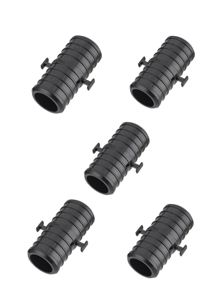 EFIELD 5 PCS Poly Crimp Pex Fitting 1" X 1" Straight Coupling With Position Tab