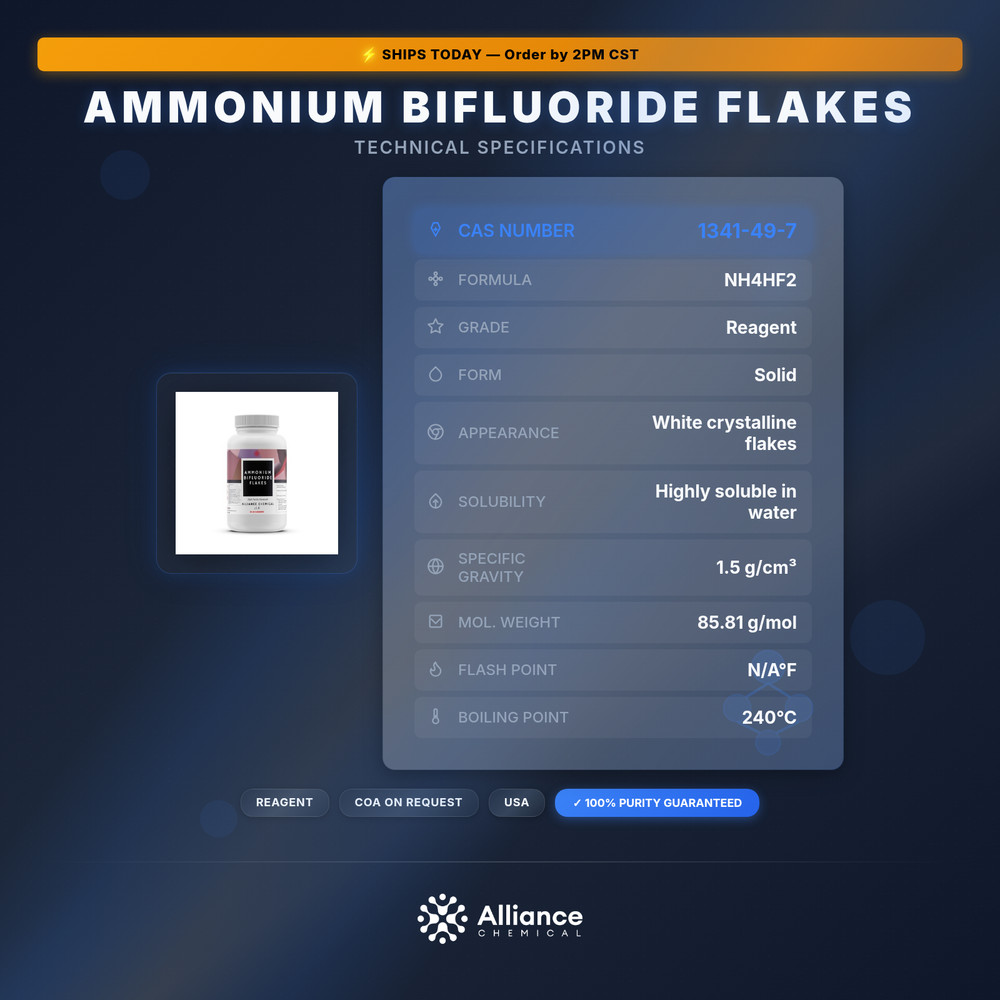 Ammonium Bifluoride Flakes - 1 Pack (2 lbs.)
