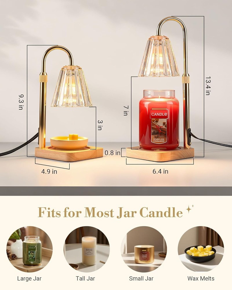 Adjustable Height Candle Melter with 2 Bulbs