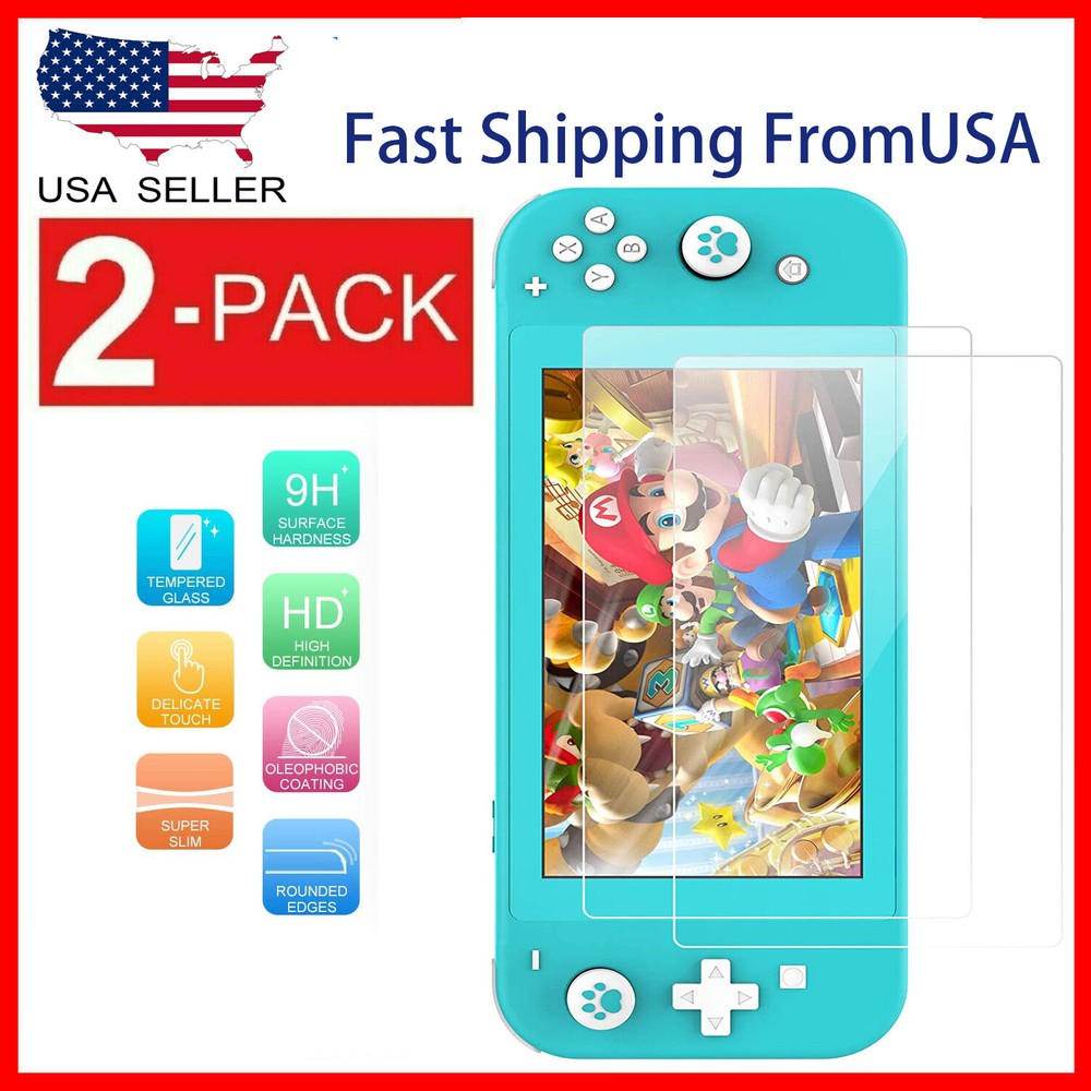 2-Pack Tempered Glass Screen Protector for Nintendo Switch Lite Gaming System