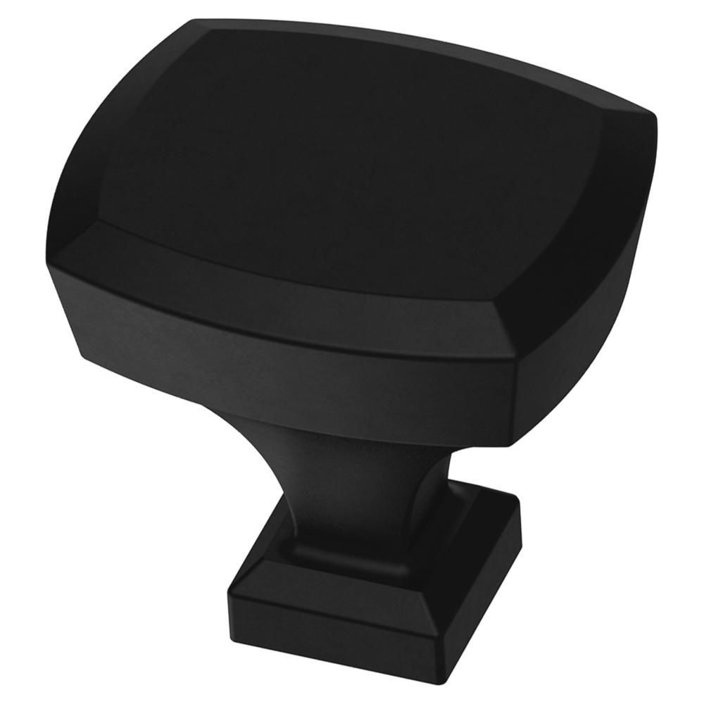 (12 Pack) 1-1/4" Beveled Knob Flat Black