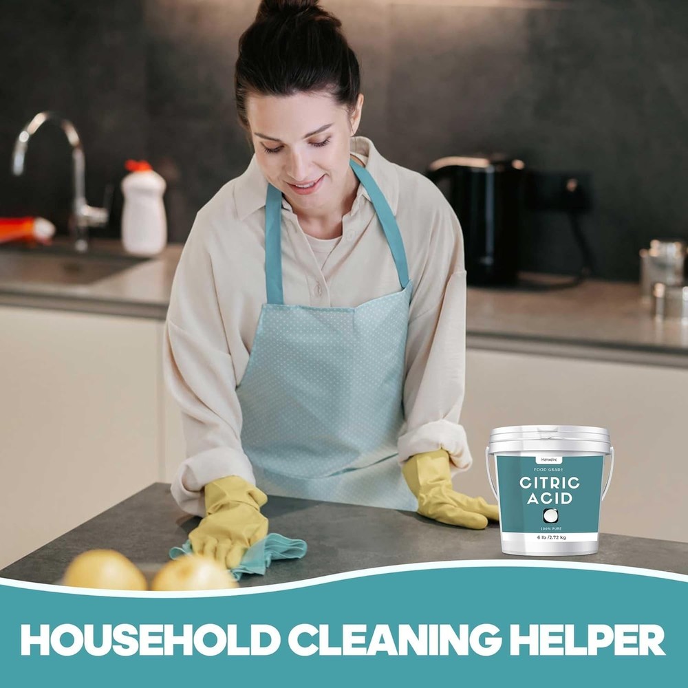 6 lb Citric Acid Powder Food Grade, 100% Pure, Citric Acid for Cleaning, Natu...