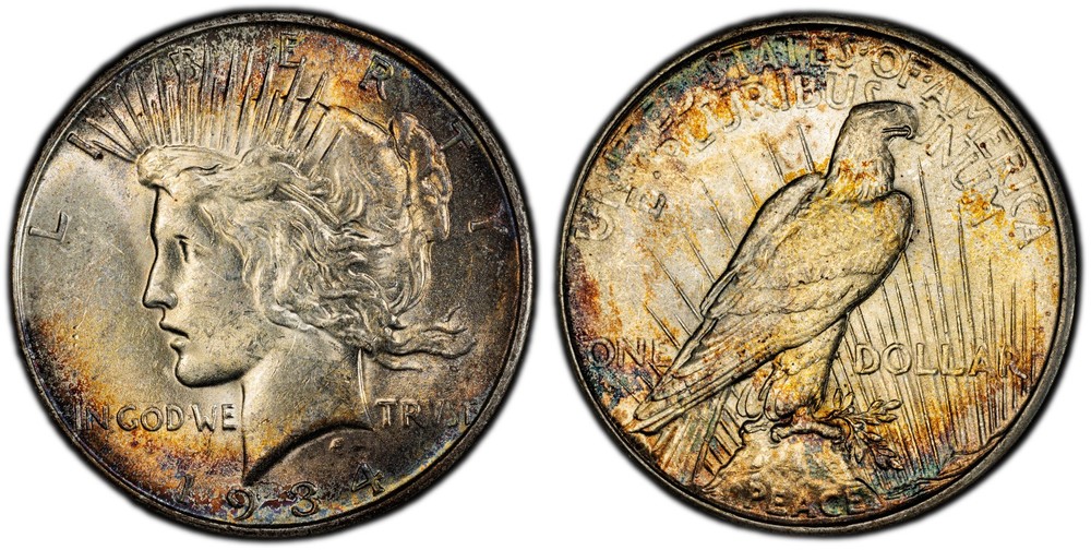 1934-D NEAR UNCIRCULATED SILVER PEACE DOLLAR