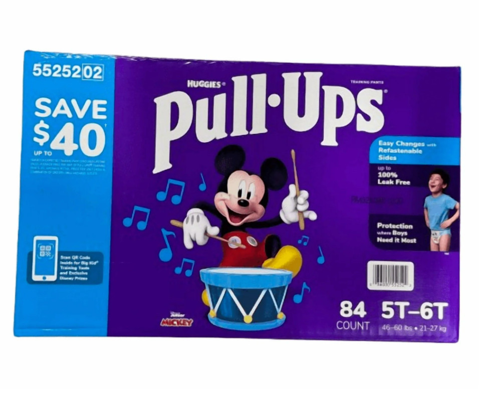 Huggies Pull-Ups Learning Designs Training Pants for Boys Size 5T-6T Ct 84