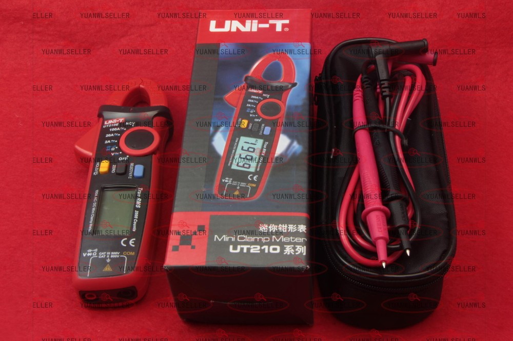 UNI-T UT210E Handheld Digital Clamp Meter Multimeter RMS AC/DC Mini Resistance
