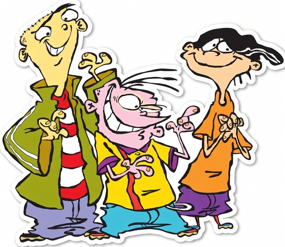 Ed, Edd, n Eddy Waterproof Die-Cut Sticker