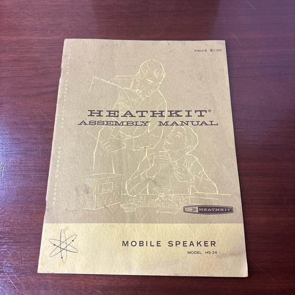 Vintage Heathkit HS-24 Mobile Speaker With Original Manual ***Untested