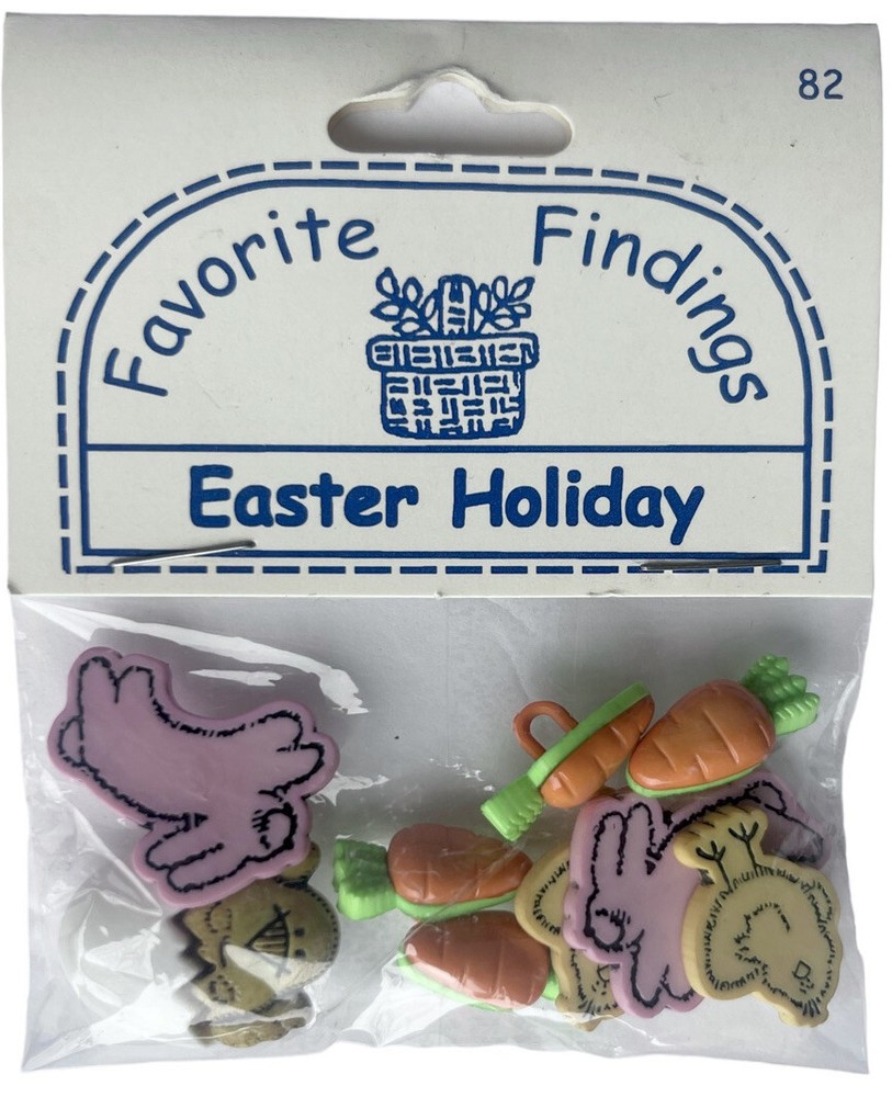 Buttons EASTER HOLIDAY Assorted Spring Favorite Findings Pack Blumenthal Lansing