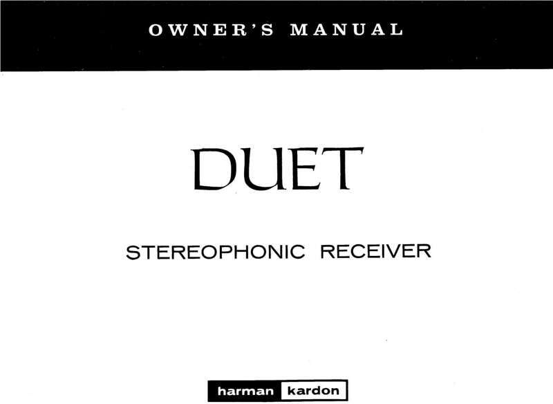 Harman Kardon HK210 DUET Receiver Owners Manual