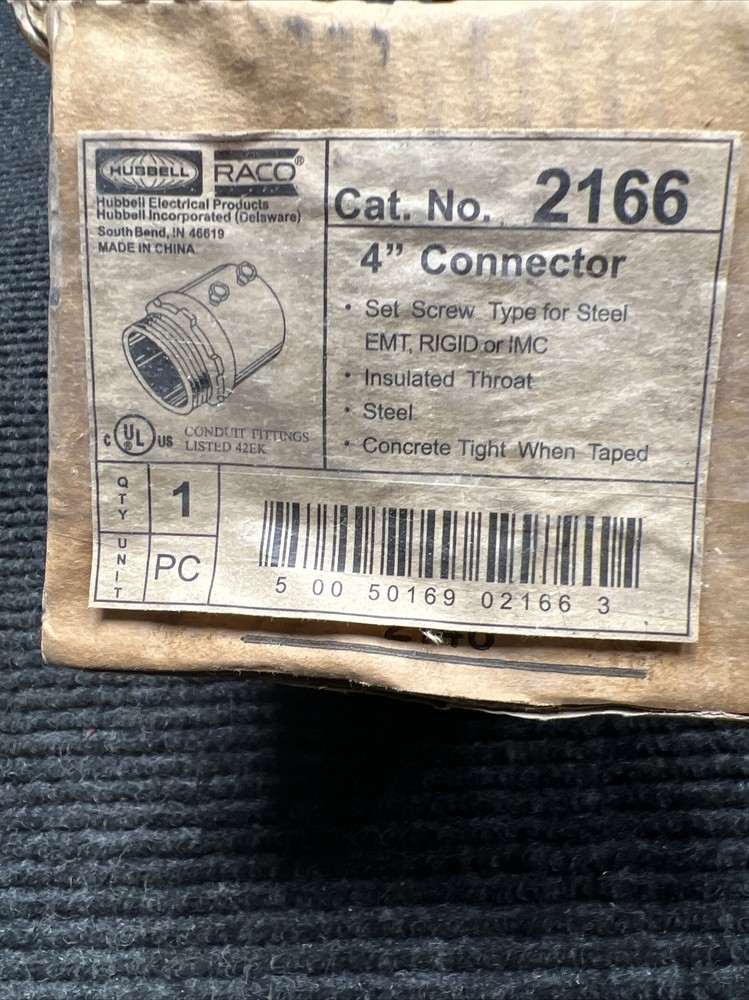 NOS Hubbell 4” Connector 2166