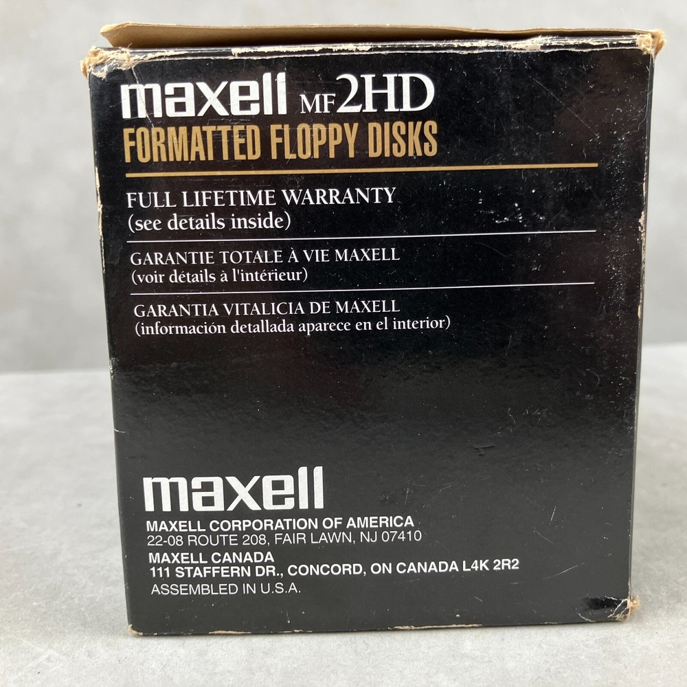 NEW Maxell MF2HD Macintosh Formatted Micro Floppy Disk Bulk 50 Pack