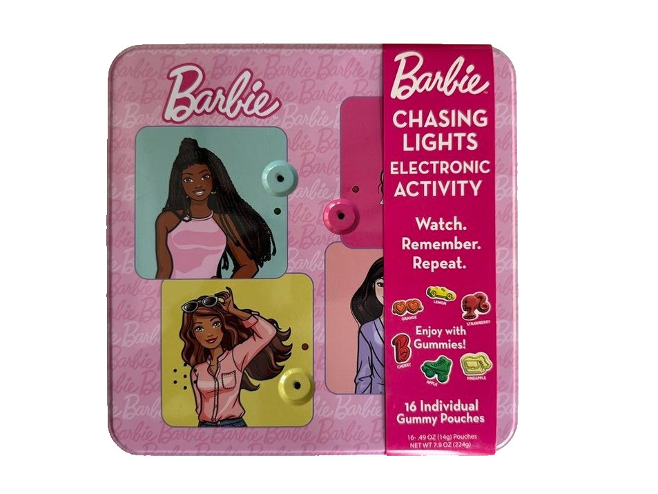Barbie Chasing Lights Electronic Activity with 16 Individual Gummy Pouches NISP