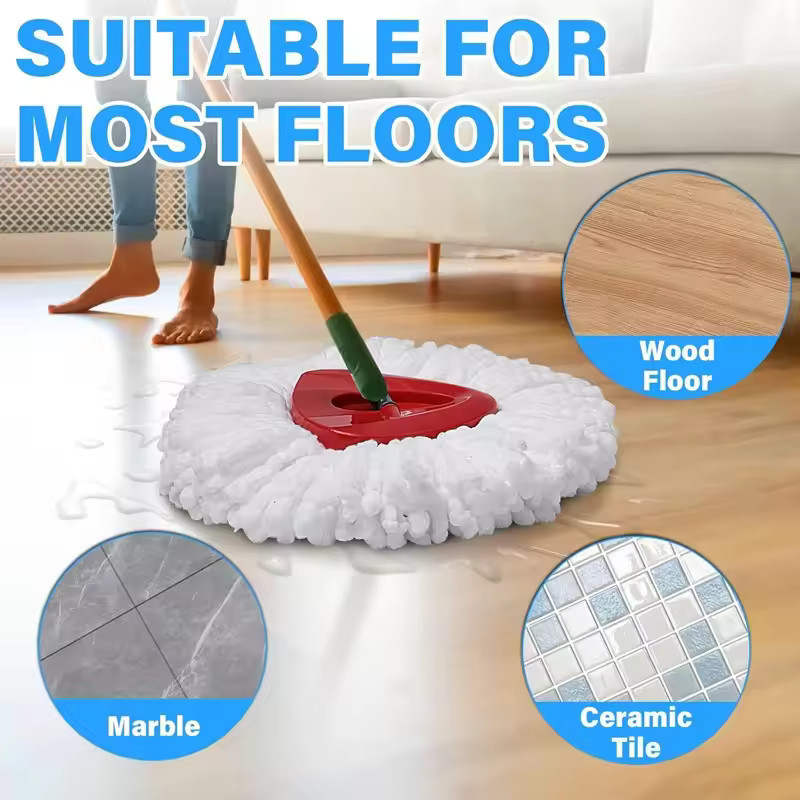 5x Replacement Microfiber Mop HEAD For O-Cedar Spin Mop Easy Clean Wring Refill