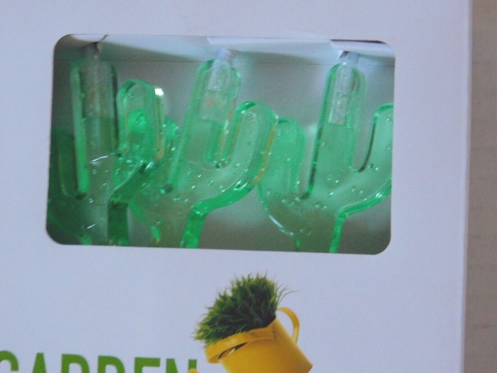 String Lights Green Cactus 10 Lights Set LED Indoor Use
