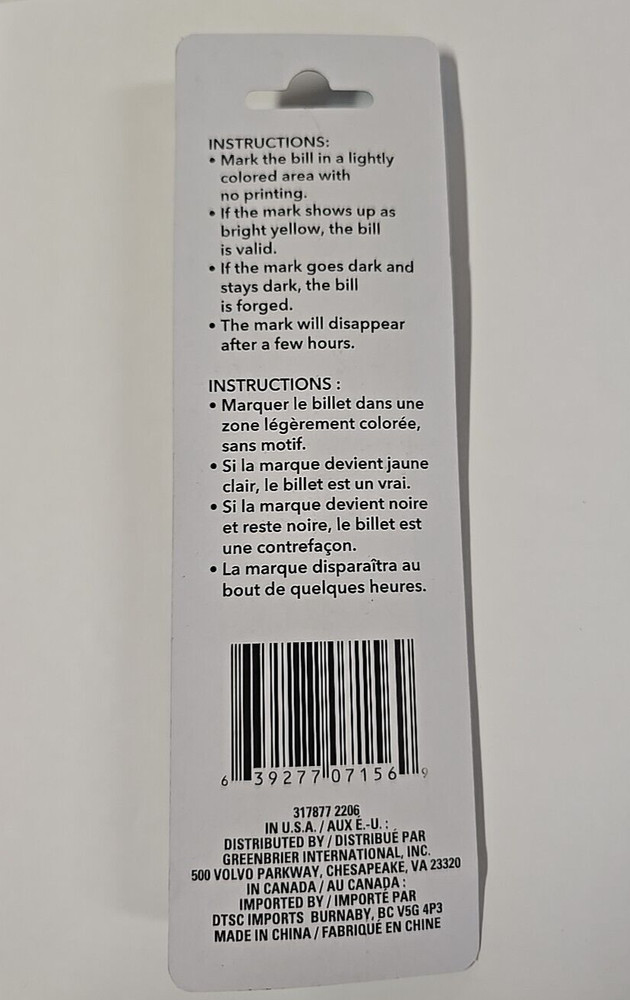 Money Counterfeit Pen