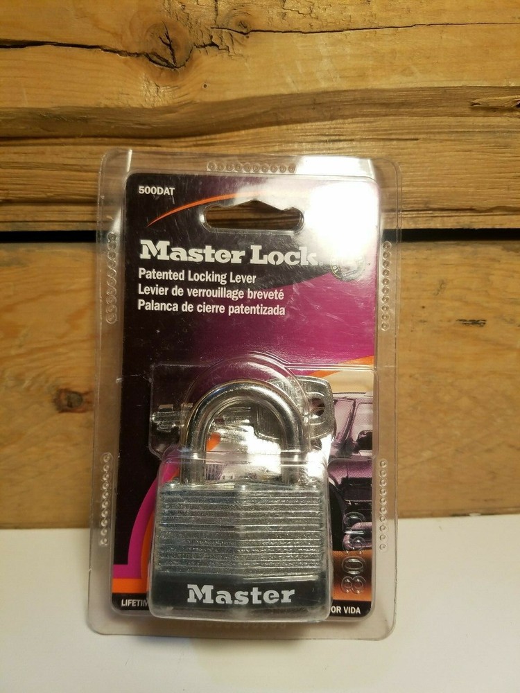 New Master Lock Padlock Laminated Steel w/ Keys