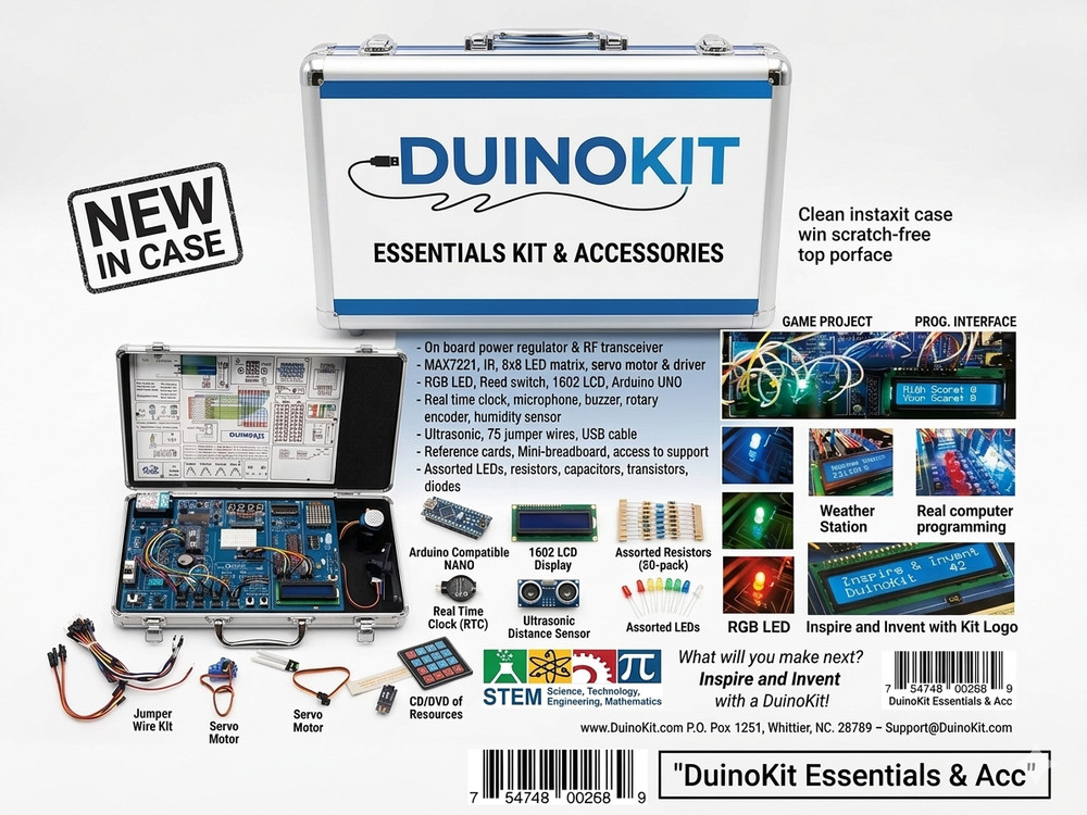 Duino Kit, Arduino Based Learning Advanced  Electronics And Programming, LCD LED