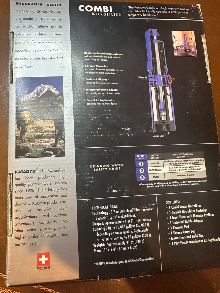 Katadyn Combi Plus Water Filter Microfilter - Endurance Series