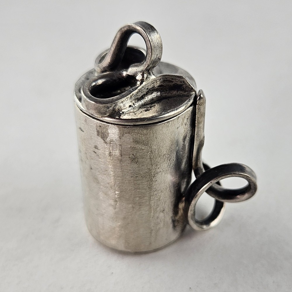 Silver Pill Box Container Artisan CM 34.6g [8862]