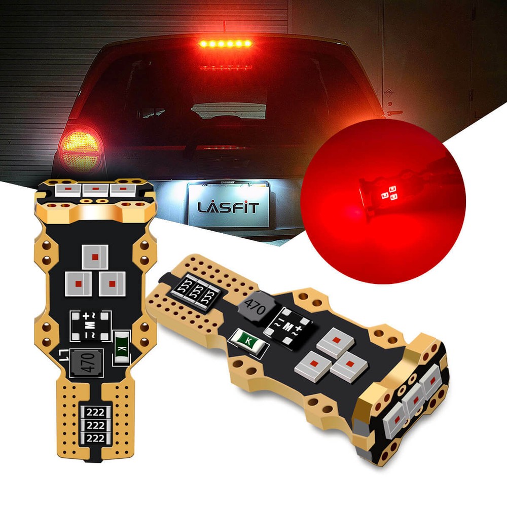 LASFIT 921 912 LED Third Brake Center High Mount Stop Light Bulbs Super Bright