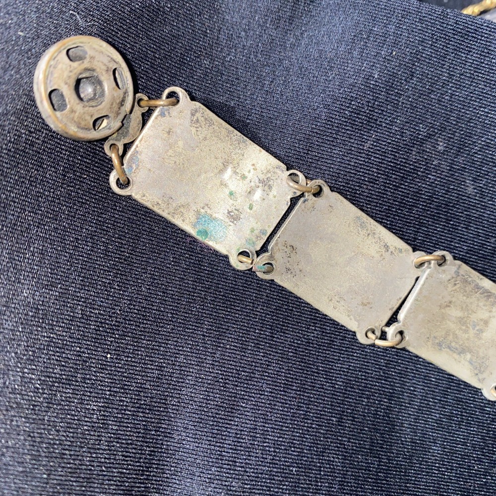 Churches Canada Bracelet Silver Tone 7” Vintage Links
