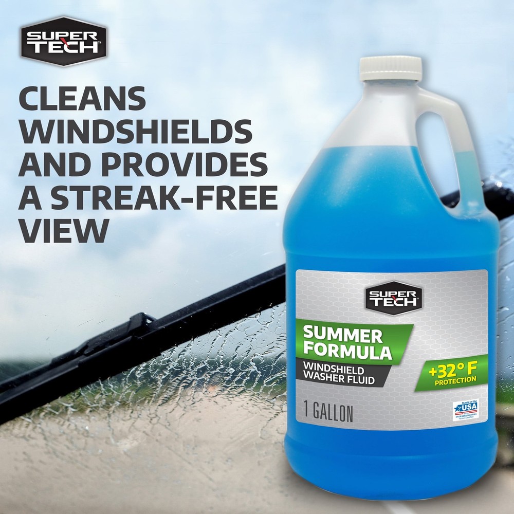 (3 pack) Super Tech Summer Formula Windshield Washer Fluid +32F Protection