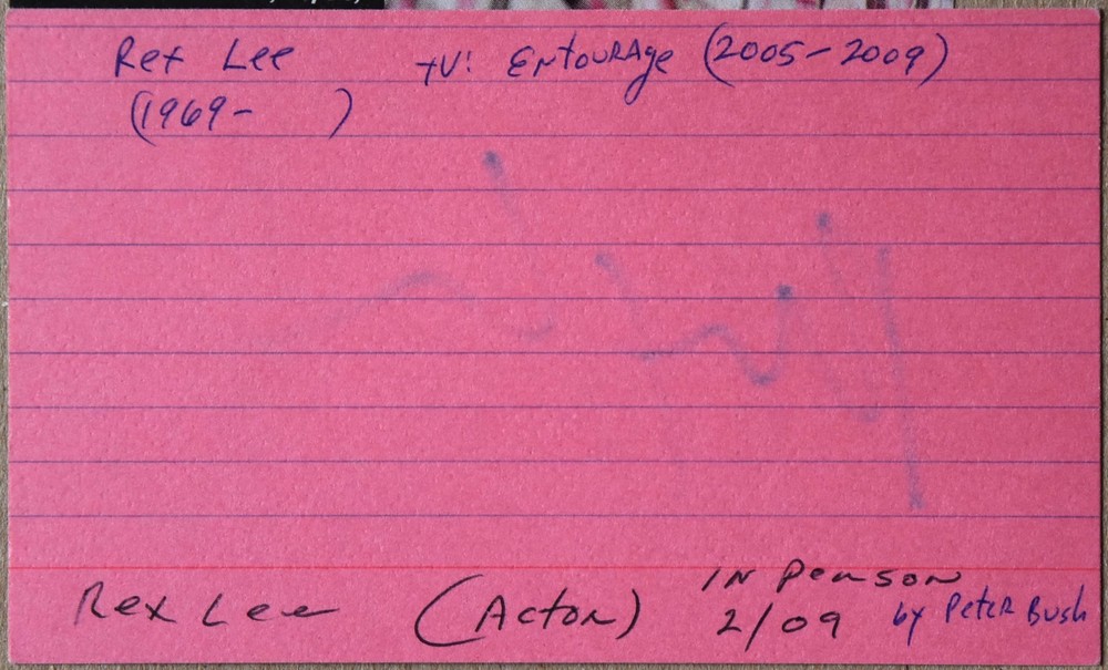 Rex Lee Hand Signed Card