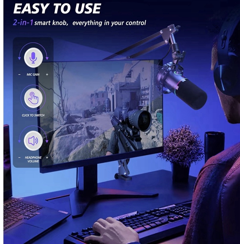 Maono Pc Gaming Microphone & Gaming Audio mixer Bundle🔥🔥🔥