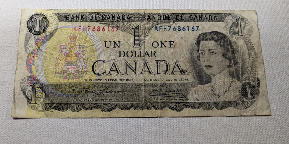 ONE DOLLAR CANADA 1973 CIRC Poor