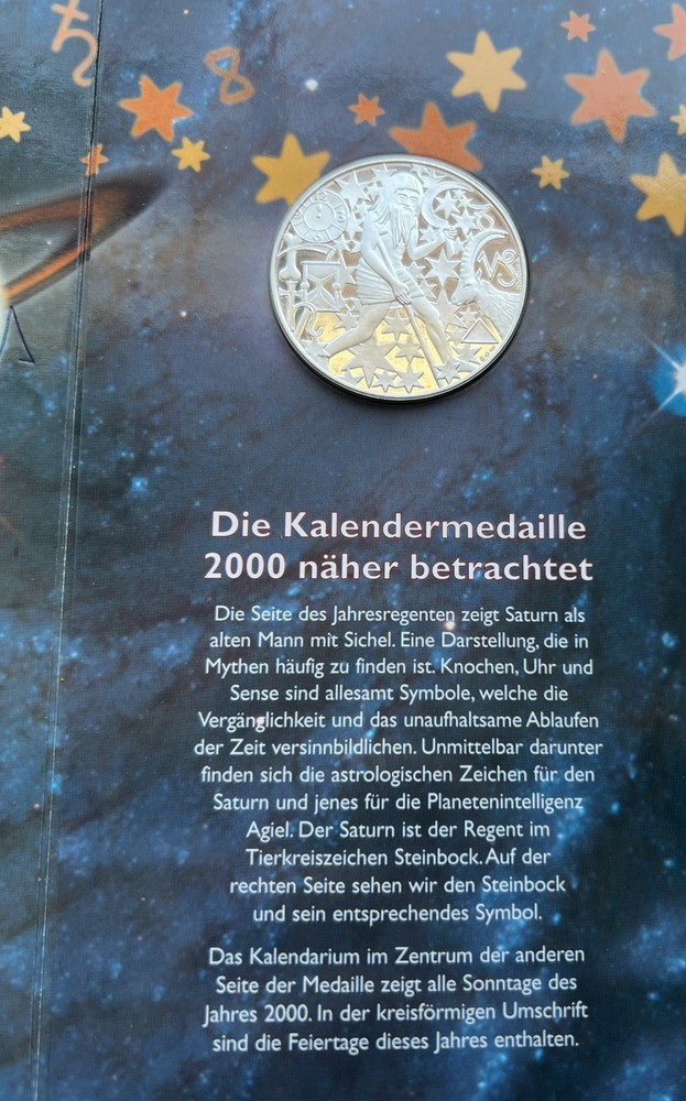 ÖSTERREICH KALENDERMEDAILLE 2000