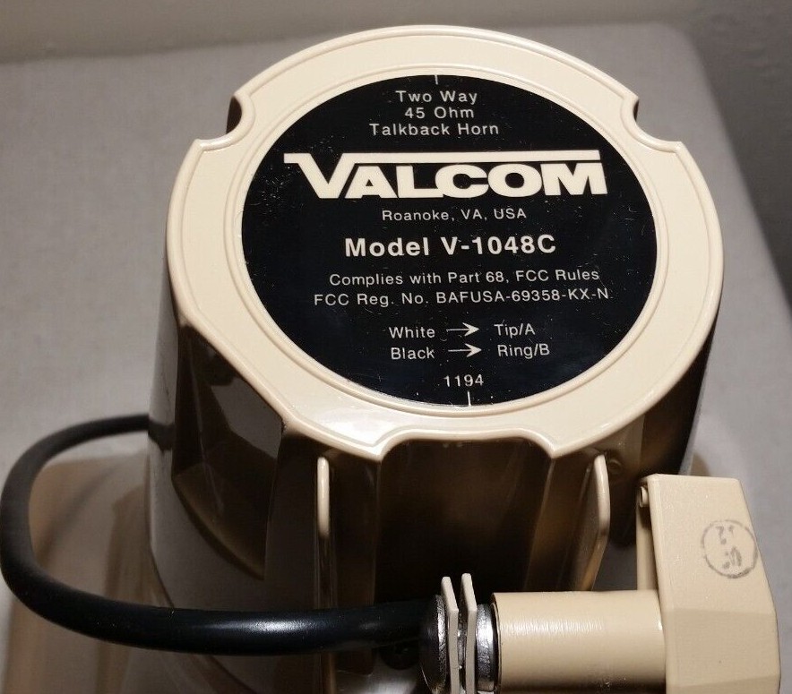 VALCOM V-1048C Talkback Horn
